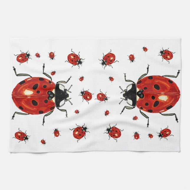 Lady Bug Microfibra Waffle Toalla (Horizontal)