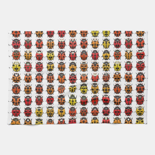 Lady Bugs 1 Toalla de cocina (Horizontal)