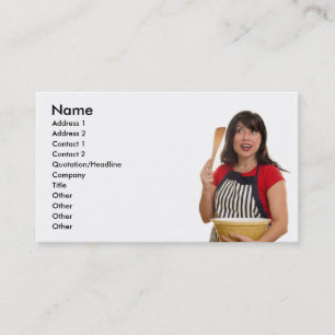 Lady con tarjetas de negocios Bowl