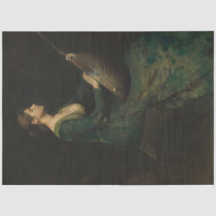 Lady con un papel musical de Lute