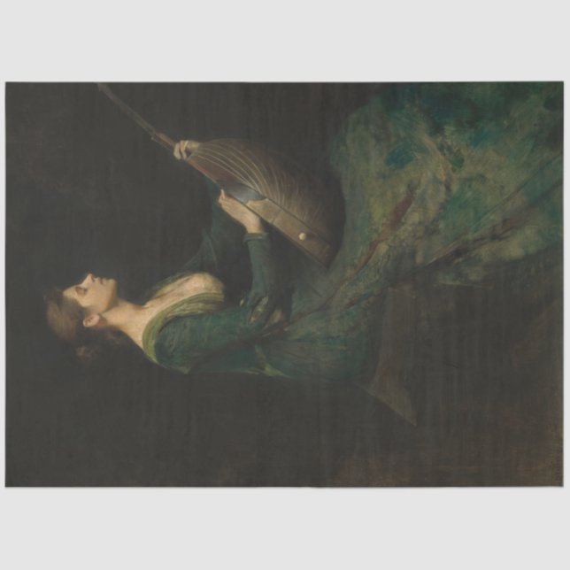 Lady con un papel musical de Lute (Anverso)