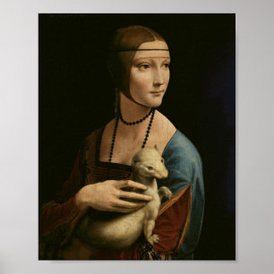 Lady con un retrato Ermine - Impresión de retrato 