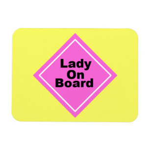 Lady en el imán a bordo
