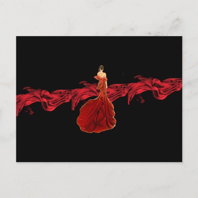 Lady en la postal roja (Anverso)