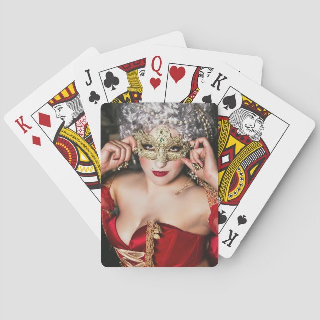 Lady en las cartas rojas, colección de Rosas de Vi (Reverso)