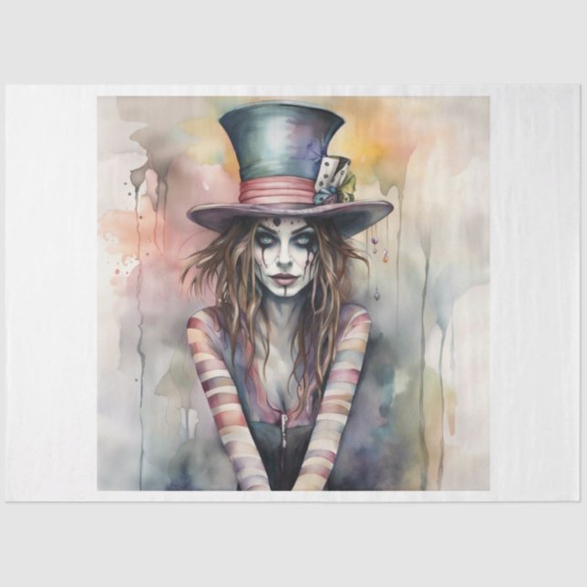 Lady Hatter Mad Hatter Papel de desconfianza (Anverso)