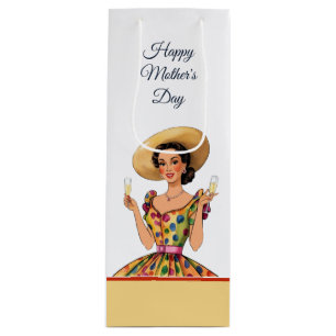 Lady In Colorful fSpotty Vress y Bolsa de Regalo G