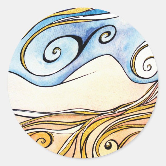 Lady Ireland Round Pegatina (Anverso)