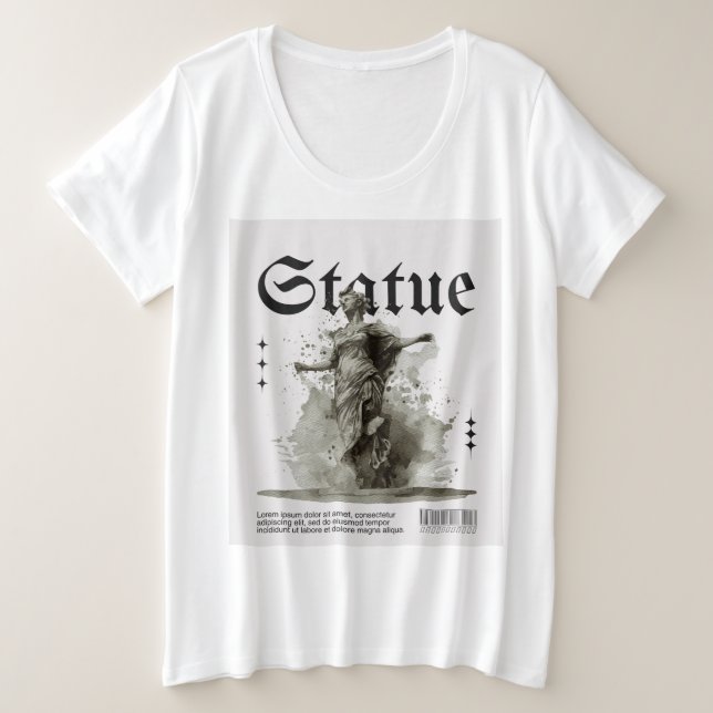 Lady Liberty: Estatua femenina de la camiseta de l (Anverso del diseño)