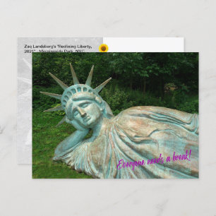 Lady Liberty se toma un descanso - H postal