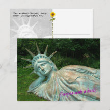 Lady Liberty toma un descanso - Tarjeta postal H