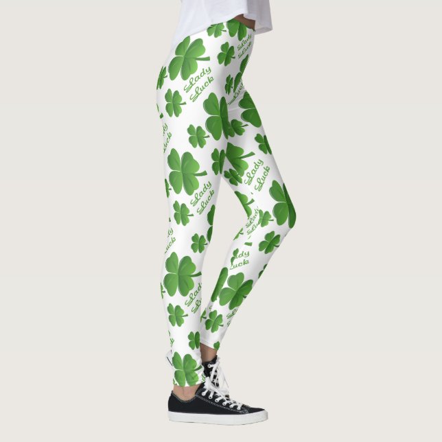 Lady Luck Clover St. Patrick's Day Leggings (Derecha)