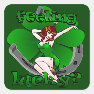 Lady Luck Pegatinas  Lucky Charm Pin up Pegatina