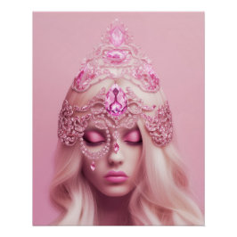 Lady Morganite Glossy Poster