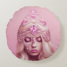 Lady Morganite Round Cojín decorativo