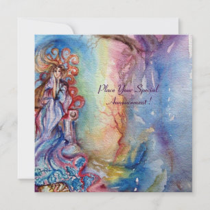 LADY OF LAKE vibrante azul brillante rosa morado b