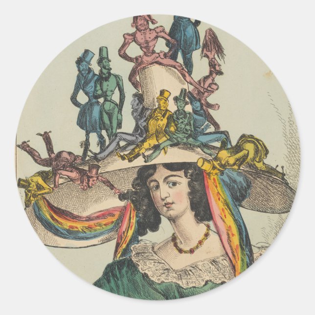 Lady - Pegatinas redondos para el arte de la estac (Anverso)