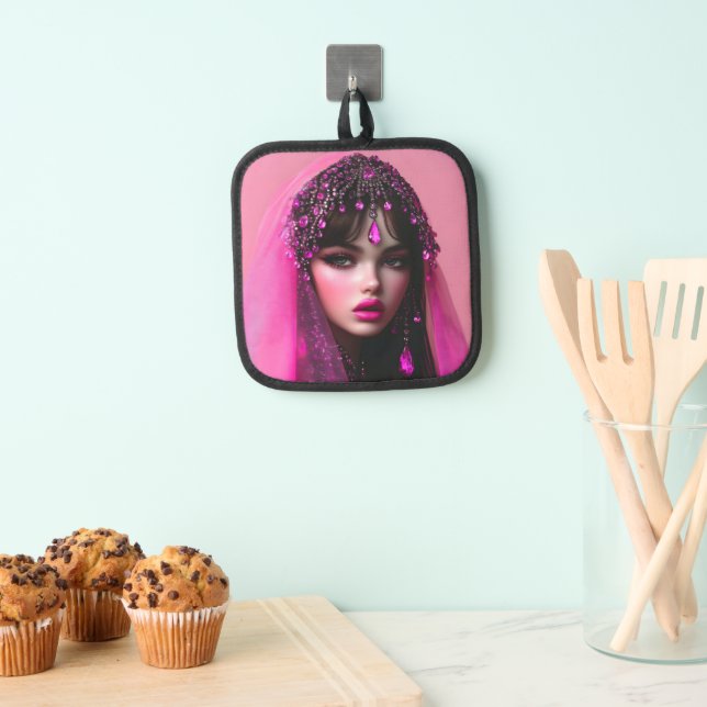 Lady Pink Sapphire Pot Holder (Insitu (colgante))