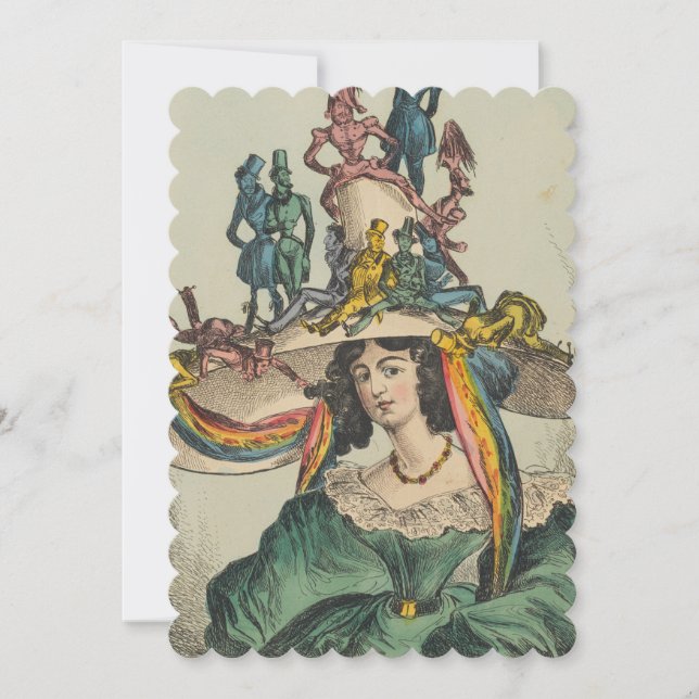 Lady - Tamaño plano de la invitación 12,7 cm x 17, (Anverso)