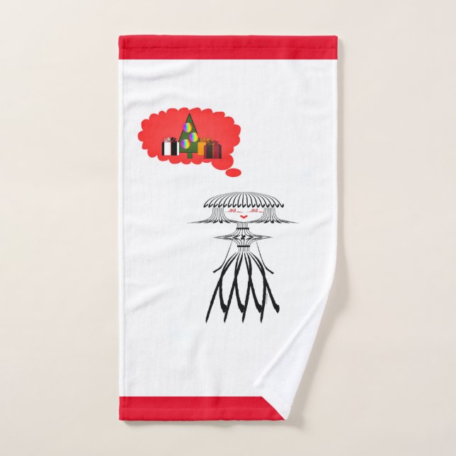 LADY THINKING DE NAVIDADES (Toalla de mano)