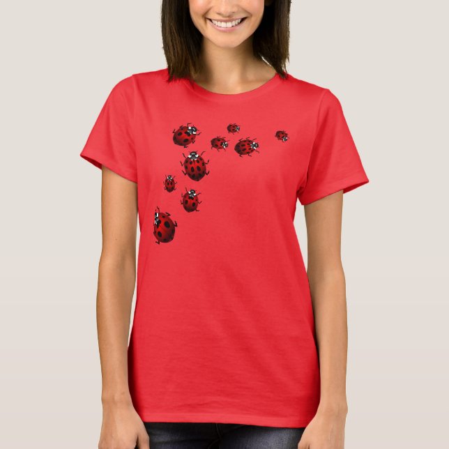 Ladybird Shirt Tee de la camisa de la mariquita de (Anverso)