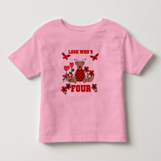 Ladybug Bear 4º Camisetas de cumpleaños y regalos