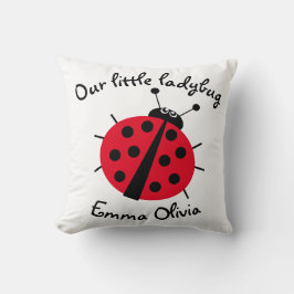 Ladybug divertido personalizado almohada de lanzam