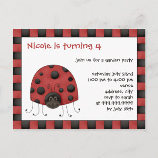 Ladybug ・ Invitación de cumpleaños