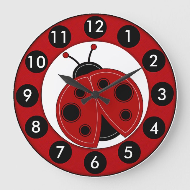 "Ladybug Lil" RELOJ DEL MURO ACRÍLICO (Anverso)