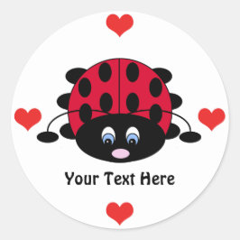 Ladybug personalizado con Pegatinas de corazón