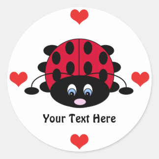 Ladybug personalizado con Pegatinas de corazón