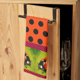LadyBug Polka Dots Kitchen Toallas