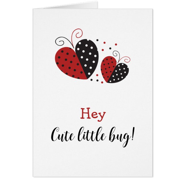 Ladybug Red y Black Cute Hearthday (Frente)