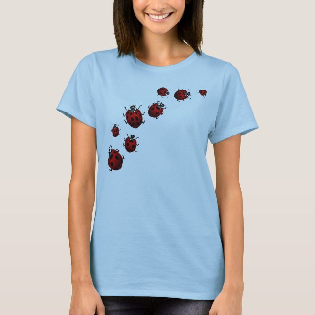 Ladybug Ringer Shirt de la camisa de la mariquita (Anverso)