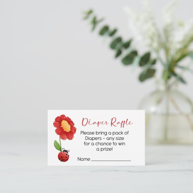 Ladybug tarjeta de inserción de ducha de bebé, rif (Anverso de pie)