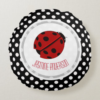 Ladybug Y Polka Dot Cojín decorativo