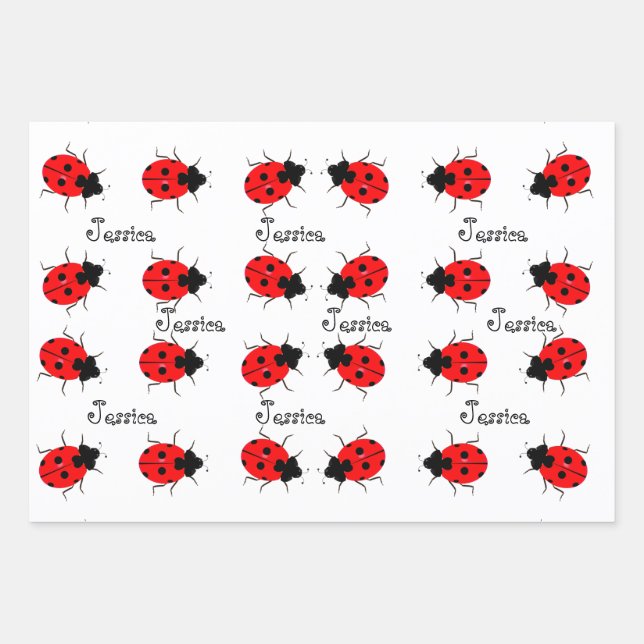 Ladybugs Conjuntos de hojas de papel de ajuste ind (Anverso)