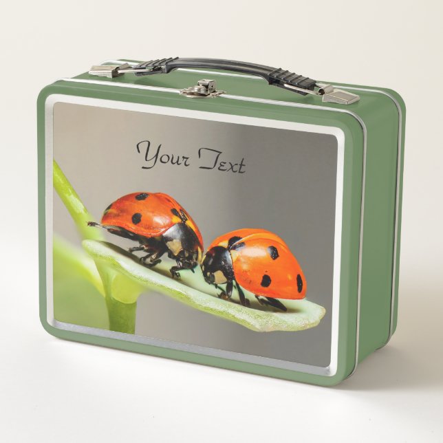 Ladybugs escarabajos Caja de almuerzo Metalizado (Anverso)