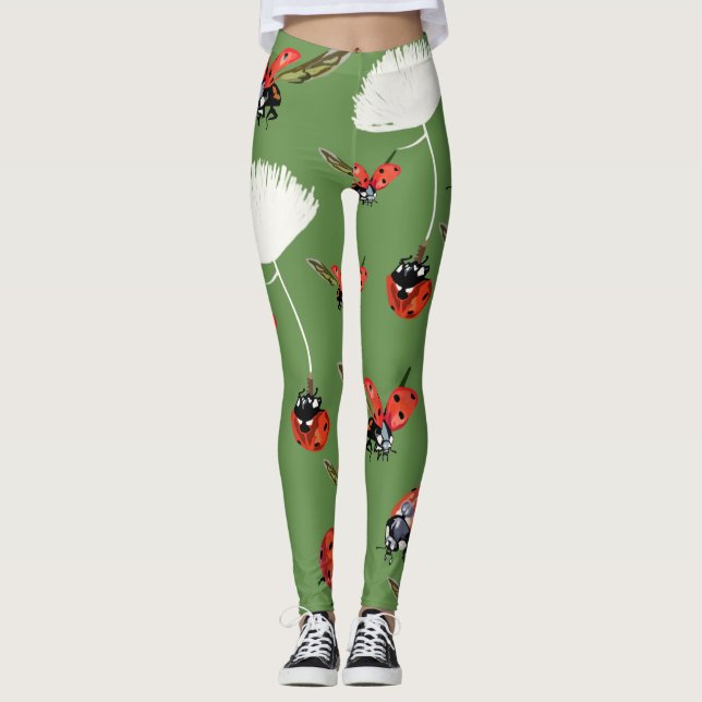 Ladybugs Personalizado Leggings (Anverso)