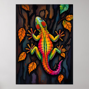 Lagarto Ardiente – Arte de Crawler de Pared de la 