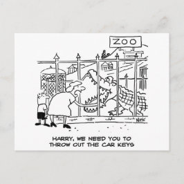 Lagarto en la postal del zoológico
