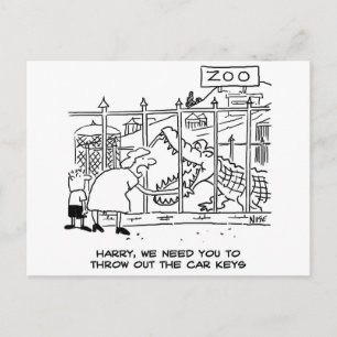 Lagarto en la postal del zoológico