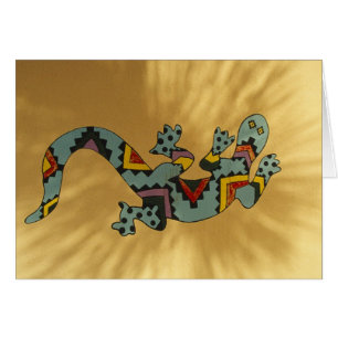 Lagarto geco pintado en la pared, Tucson, Arizona,