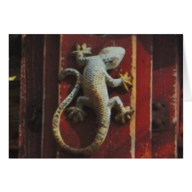 lagarto gris de madera desgastada (Anverso (Horizontal))
