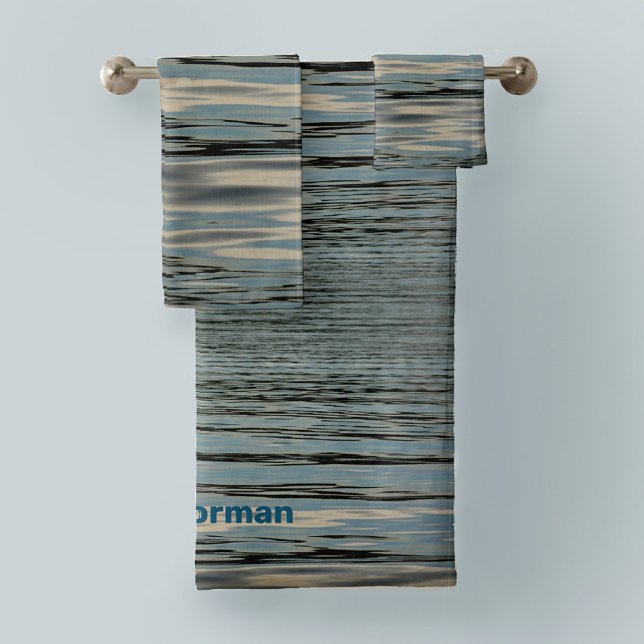 Lago Agua Azul Beige Bandas Onduladas (Subido por el creador)