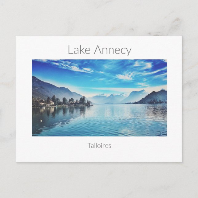 Lago Annecy - Bahía de Talloires  Tarjeta postal (Anverso)