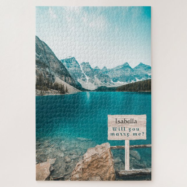 Lago Azul cristalino Lago Marry Me Puzzle (Vertical)