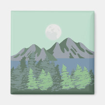 Lago azul y imán lunar