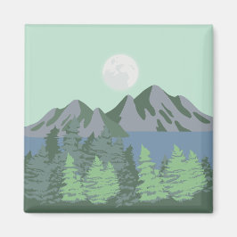 Lago azul y imán lunar