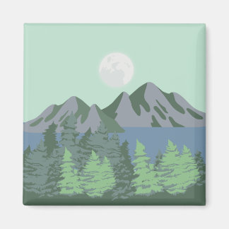 Lago azul y imán lunar